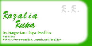 rozalia rupa business card